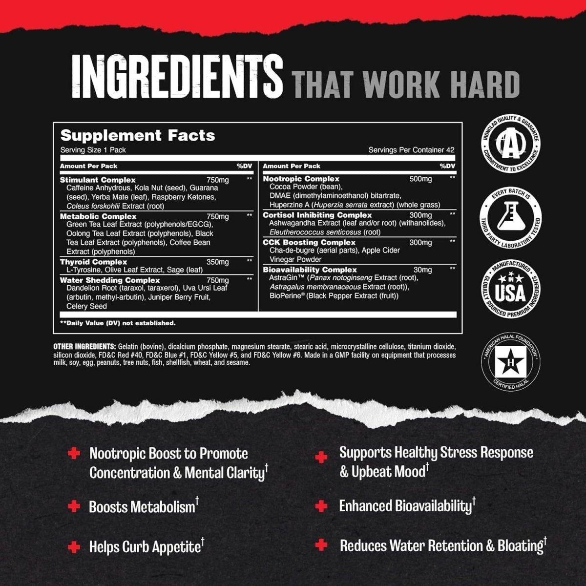 Animal Cuts Thermogenic Fat Burner - Weight Loss Pills for Women and Men 42 Packs - Suppviv