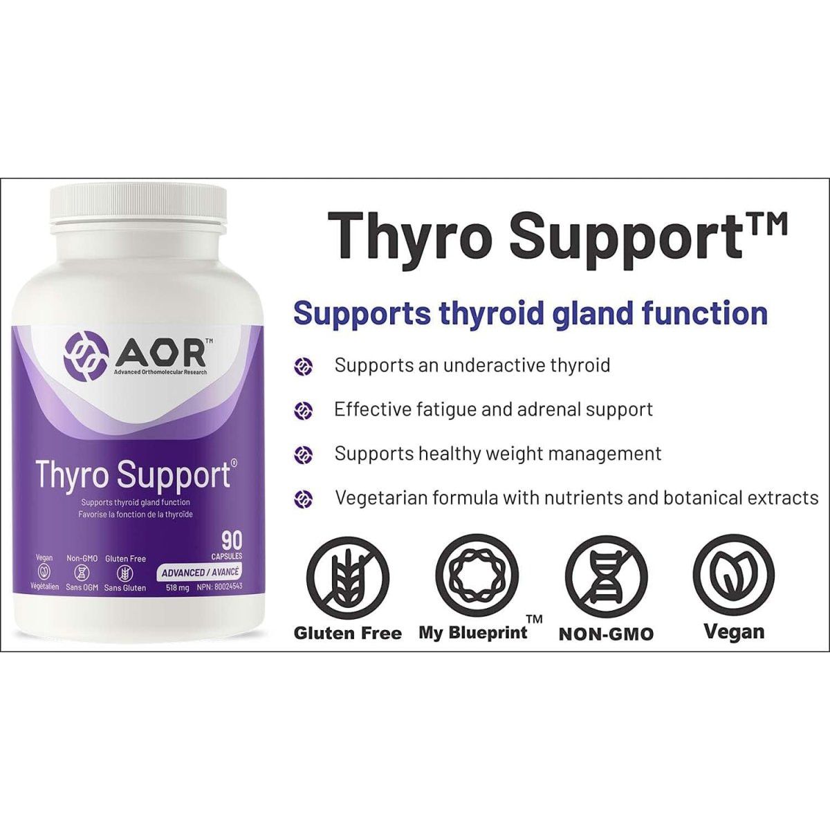 AOR Thyro Support, 90 CT - Suppviv