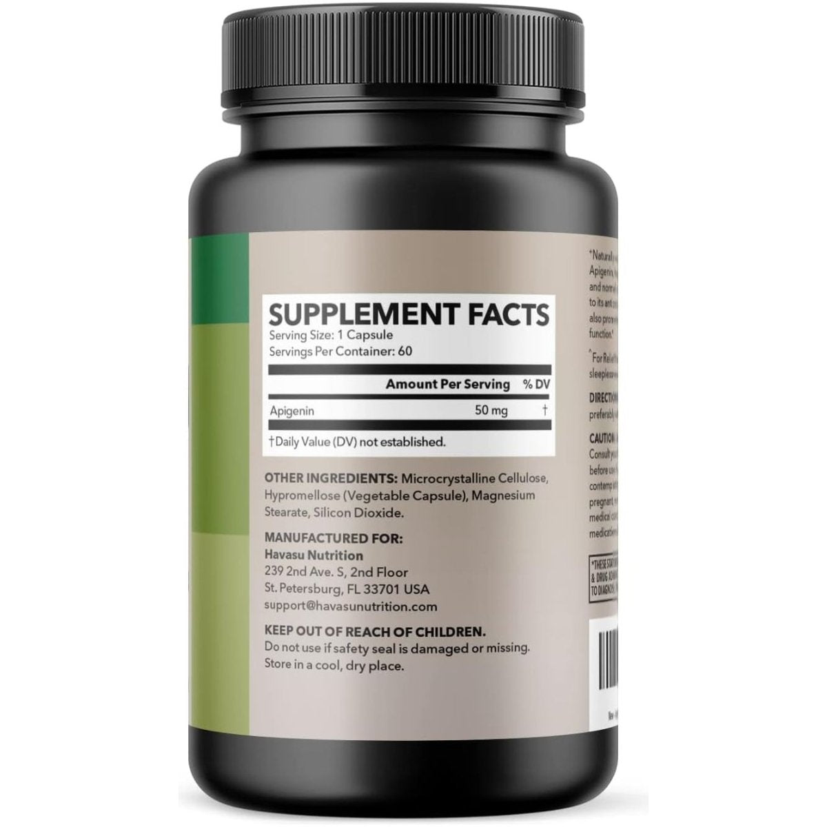 Apigenin Capsules 50Mg - 60 Count Sleep & Cognitive Support Supplement - Suppviv