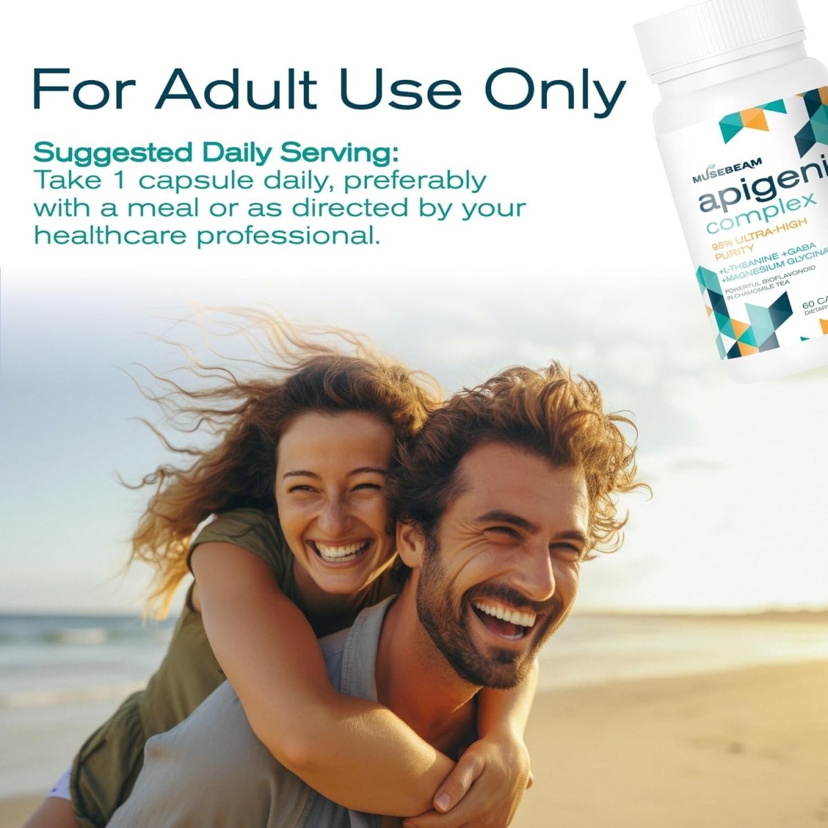 Apigenin Supplement for Sleep - 50Mg Apigenin per Capsule with Magnesium Glycinate 275Mg - Suppviv