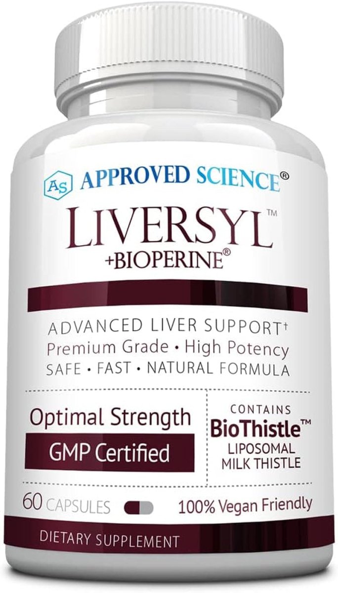 Approved Science Liversyl - Milk Thistle, Artichoke Extract, and Bioperine (60 Capsules) - Suppviv