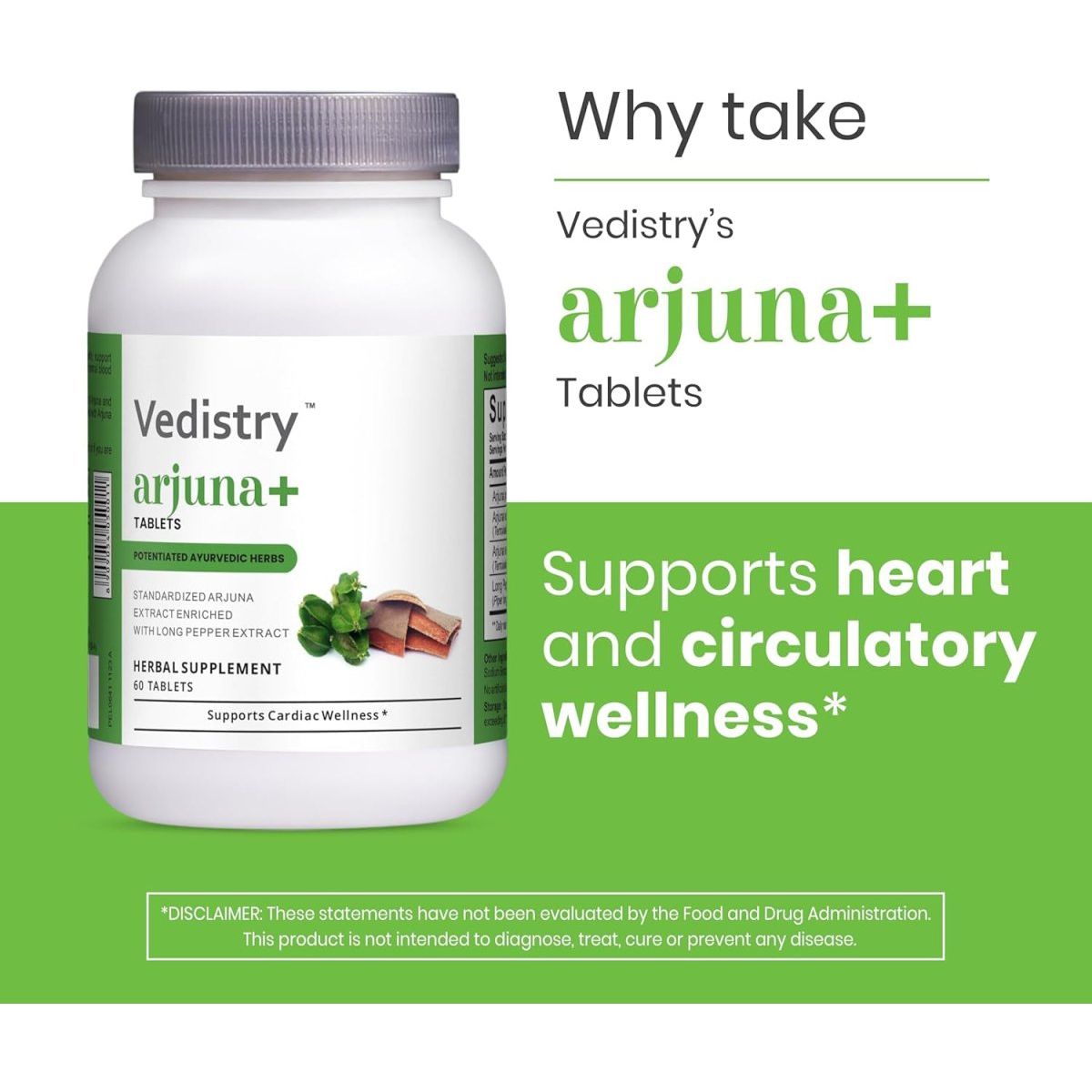 Arjuna+ Tablets 1100 Mg with Arjuna & Long Pepper Extract 60 Tablets - Suppviv