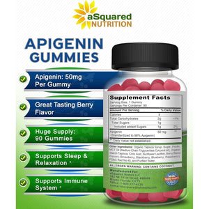 Asquared Nutrition Apigenin 50Mg Gummies - 1 PACK - Suppviv