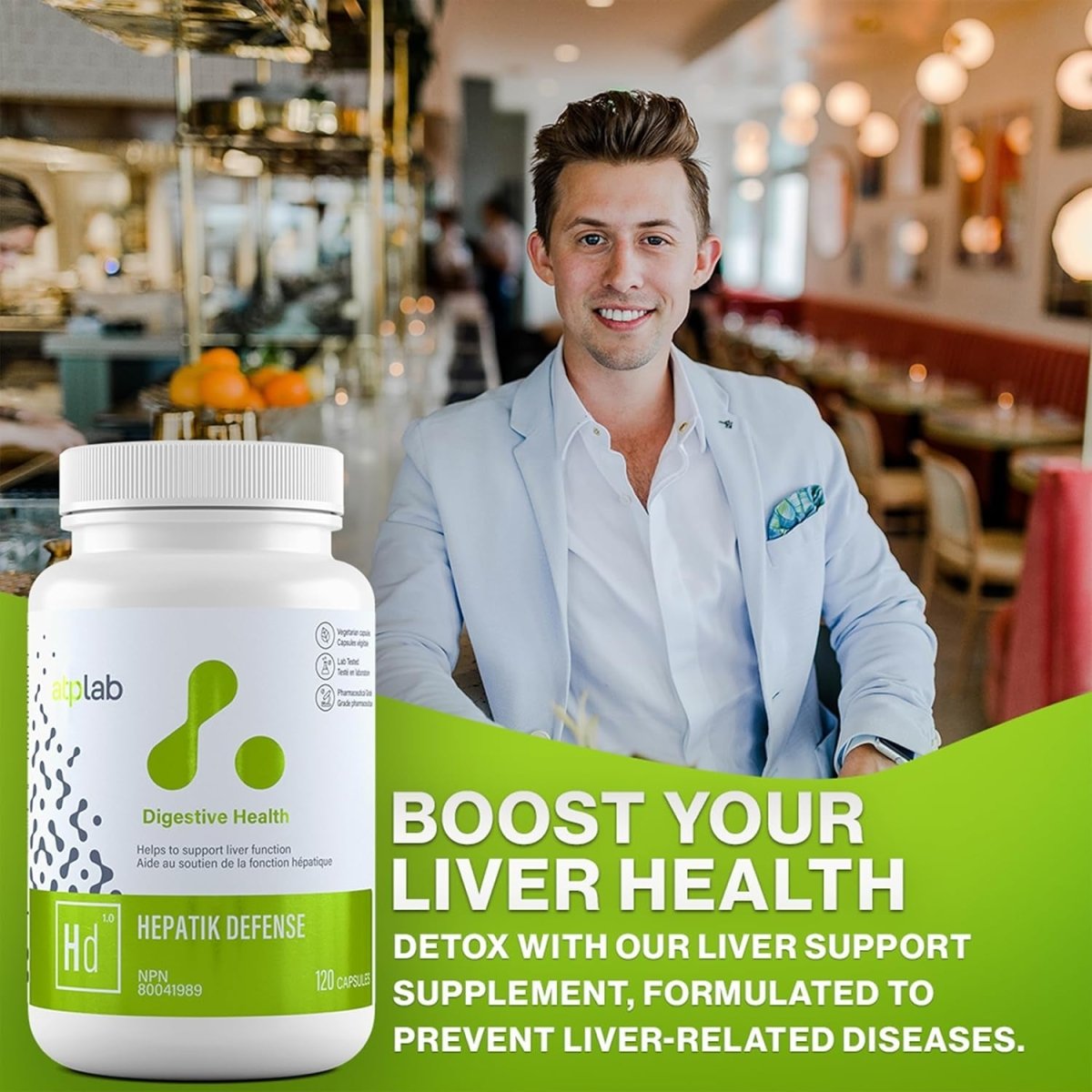 ATP LAB | Hepatik Defense Liver Function & Detoxification Formula 120ct - Suppviv