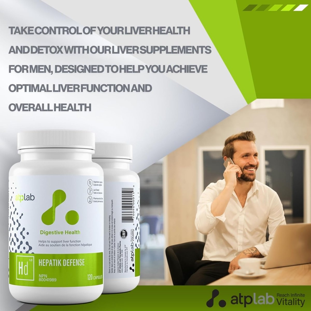 ATP LAB | Hepatik Defense Liver Function & Detoxification Formula 120ct - Suppviv