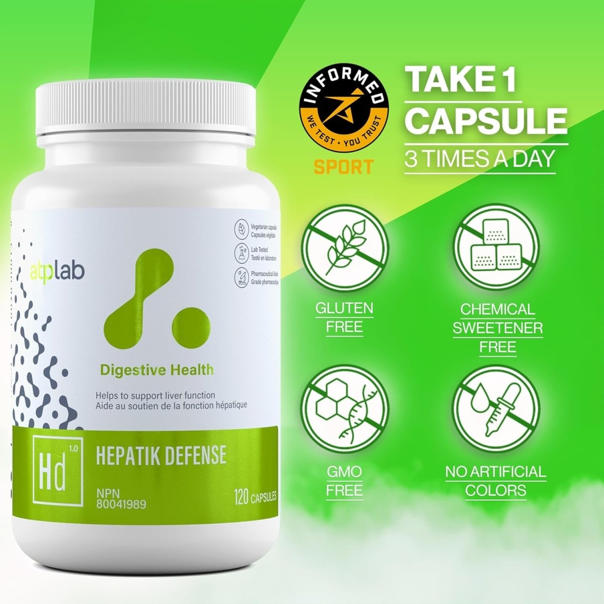 ATP LAB | Hepatik Defense Liver Function & Detoxification Formula 120ct - Suppviv
