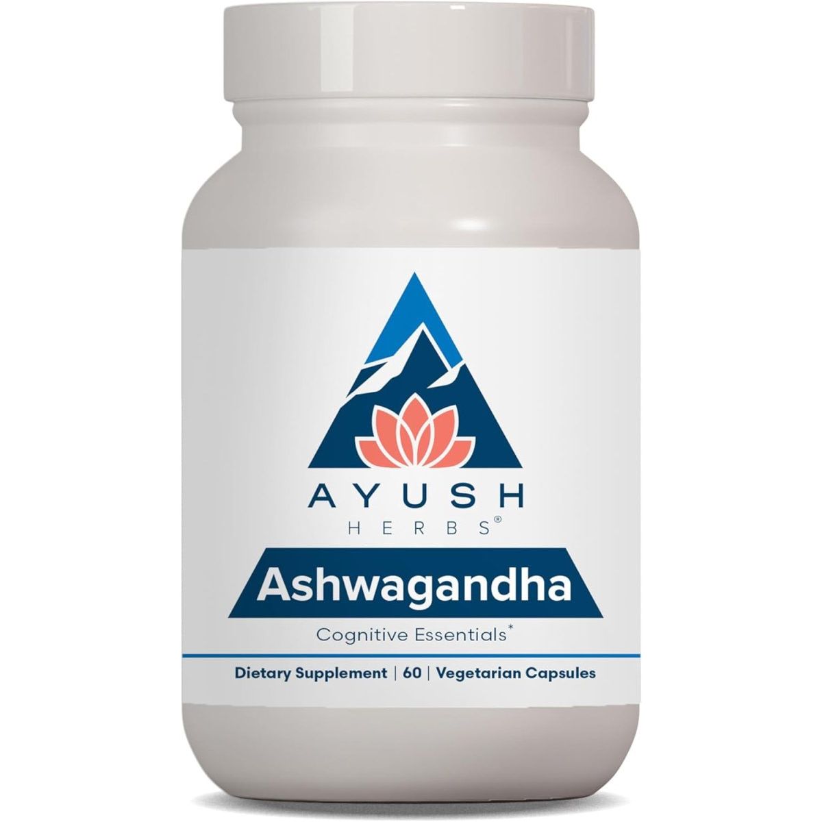 Ayush Herbs Ashwagandha Supplement, 500 Mg Ashwagandha Root Powder Extract 60 Capsules - Suppviv