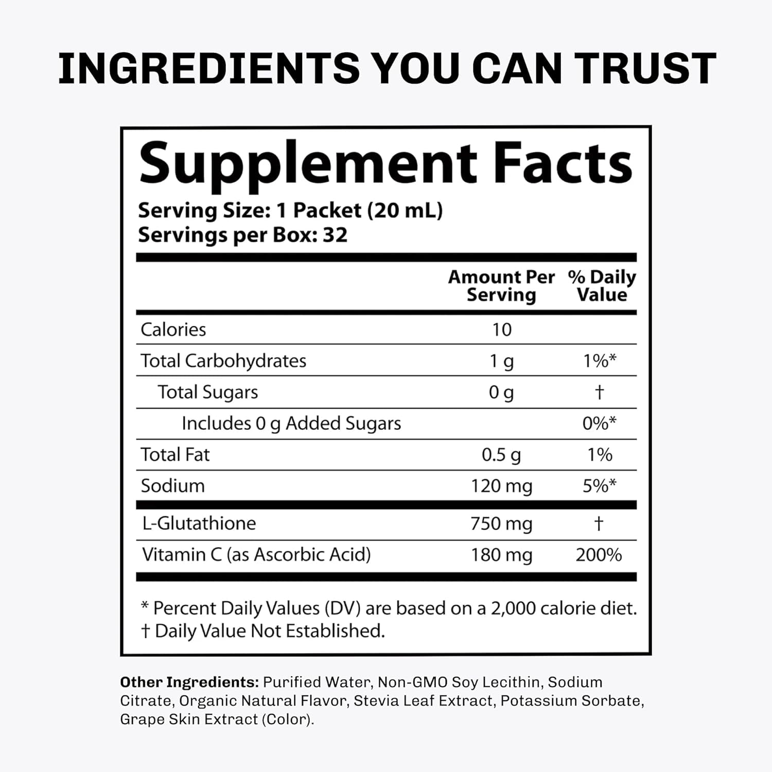 Aurora Nutrascience Mega-Liposomal Liquid Glutathione, Immune System Support, Antioxidant, 750 Mg, 32 Packets