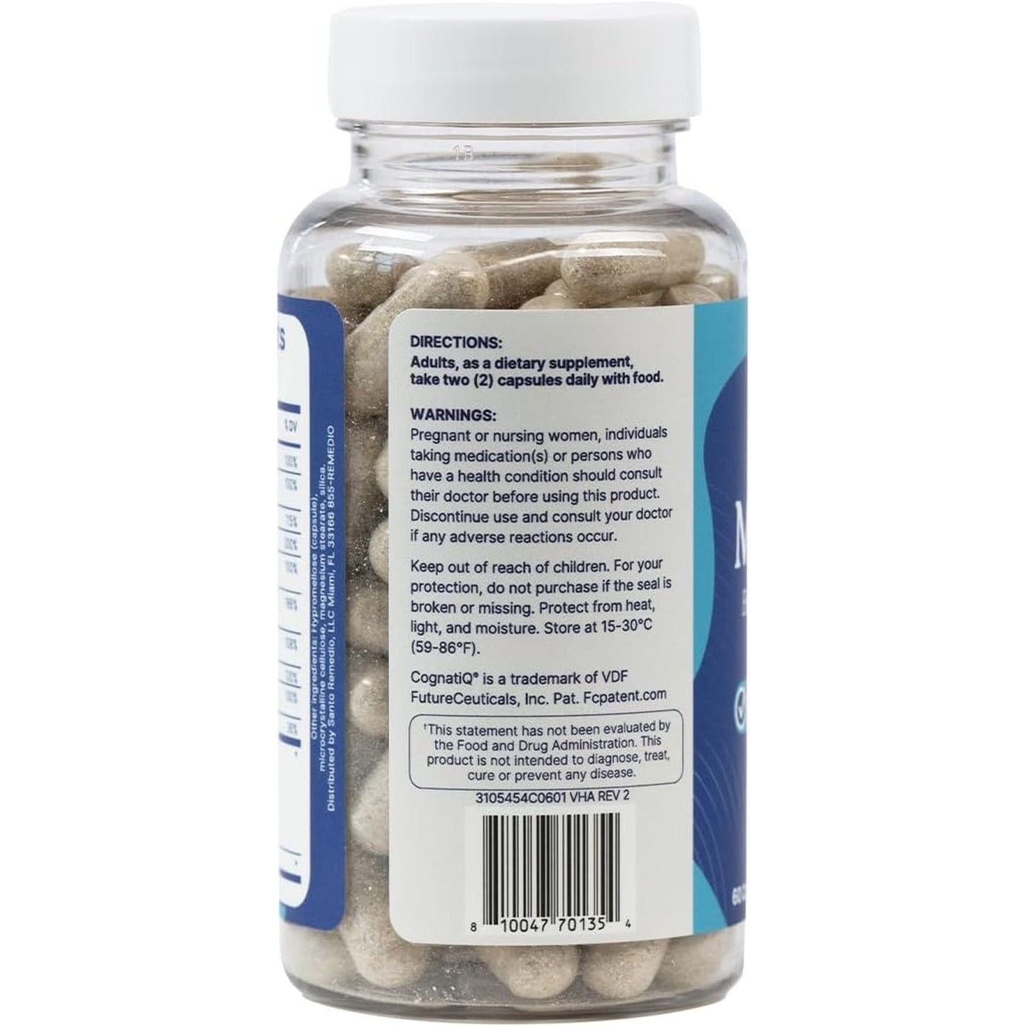 Santo Remedio Memoria, Brain Health Booster, Helps Strengthen Neural Connections, 30 Servings