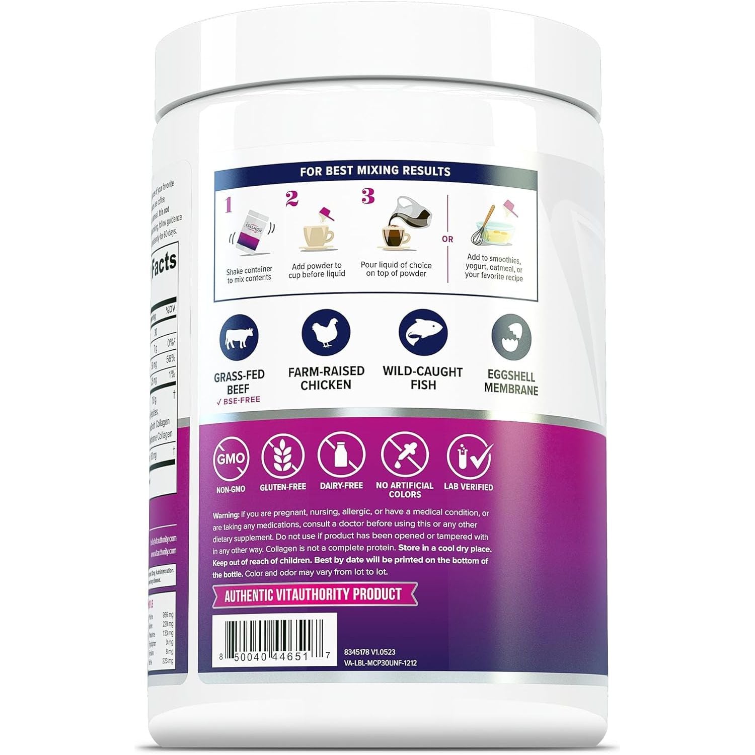 Multi Collagen Peptides Powder for Beautiful Hair Skin and Nails 30 Servings