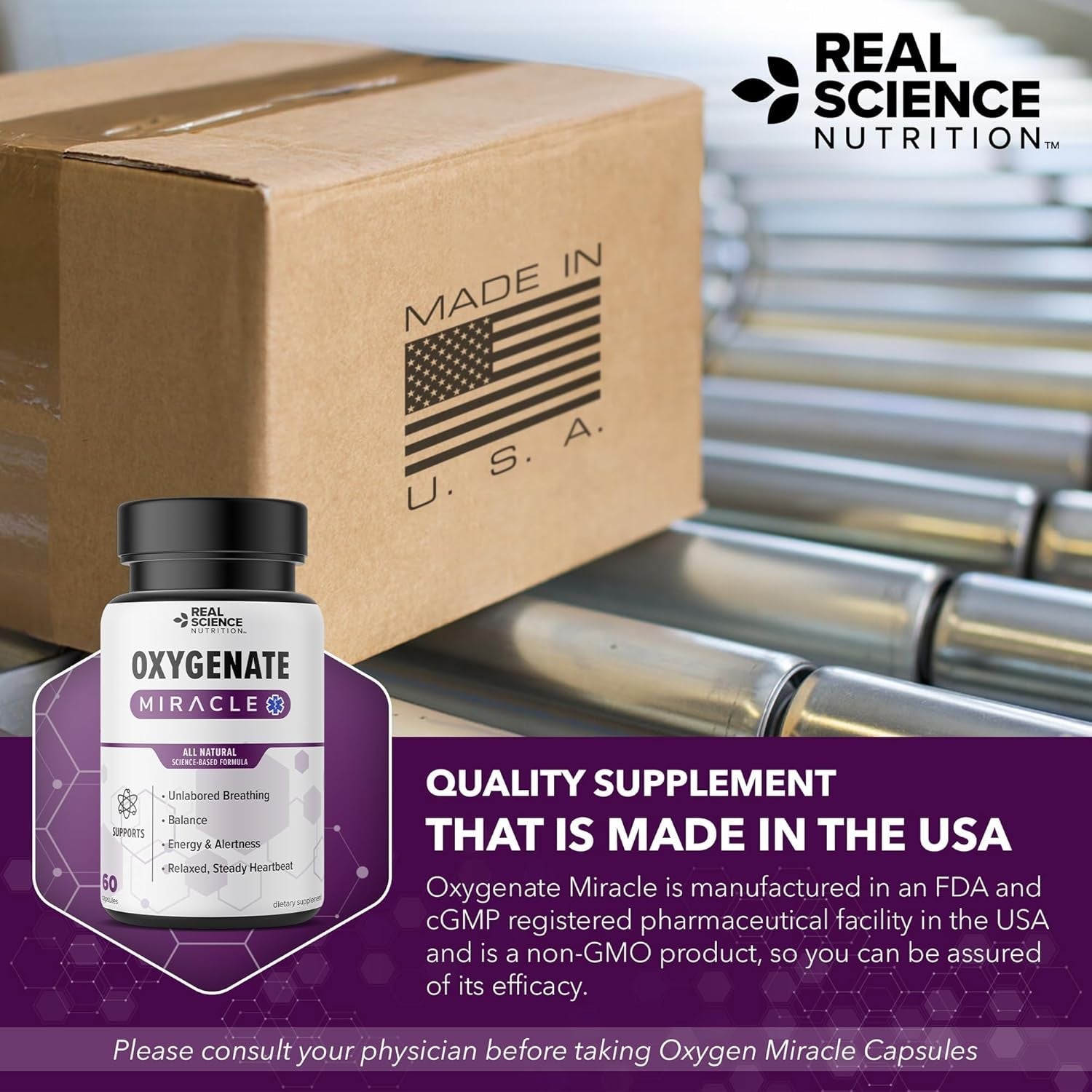 Offers Oxygenate Miracle - Formulated for Lung Support, Helps Relieve Symptoms of Low Oxygen