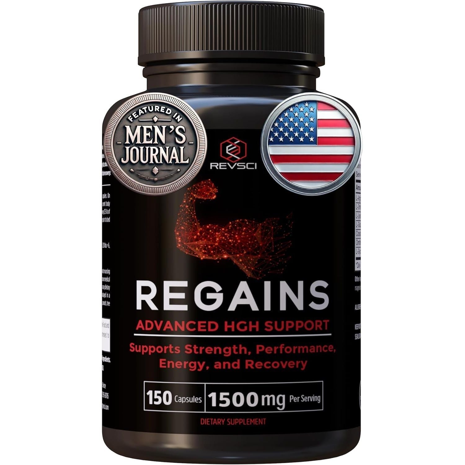 HGH Supplements for Men & Women - Regains Natural Anabolic Muscle Growth Building & Human Growth Hormone 150 Pills