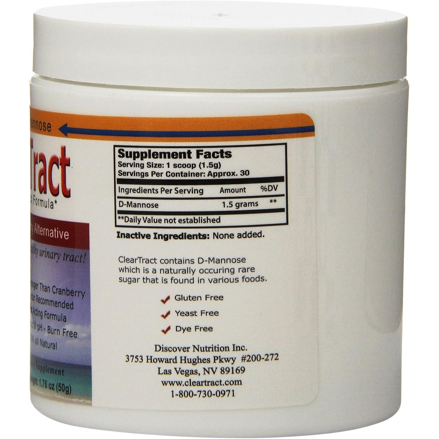 Cleartract D-Mannose Formula Powder, 50 Gram
