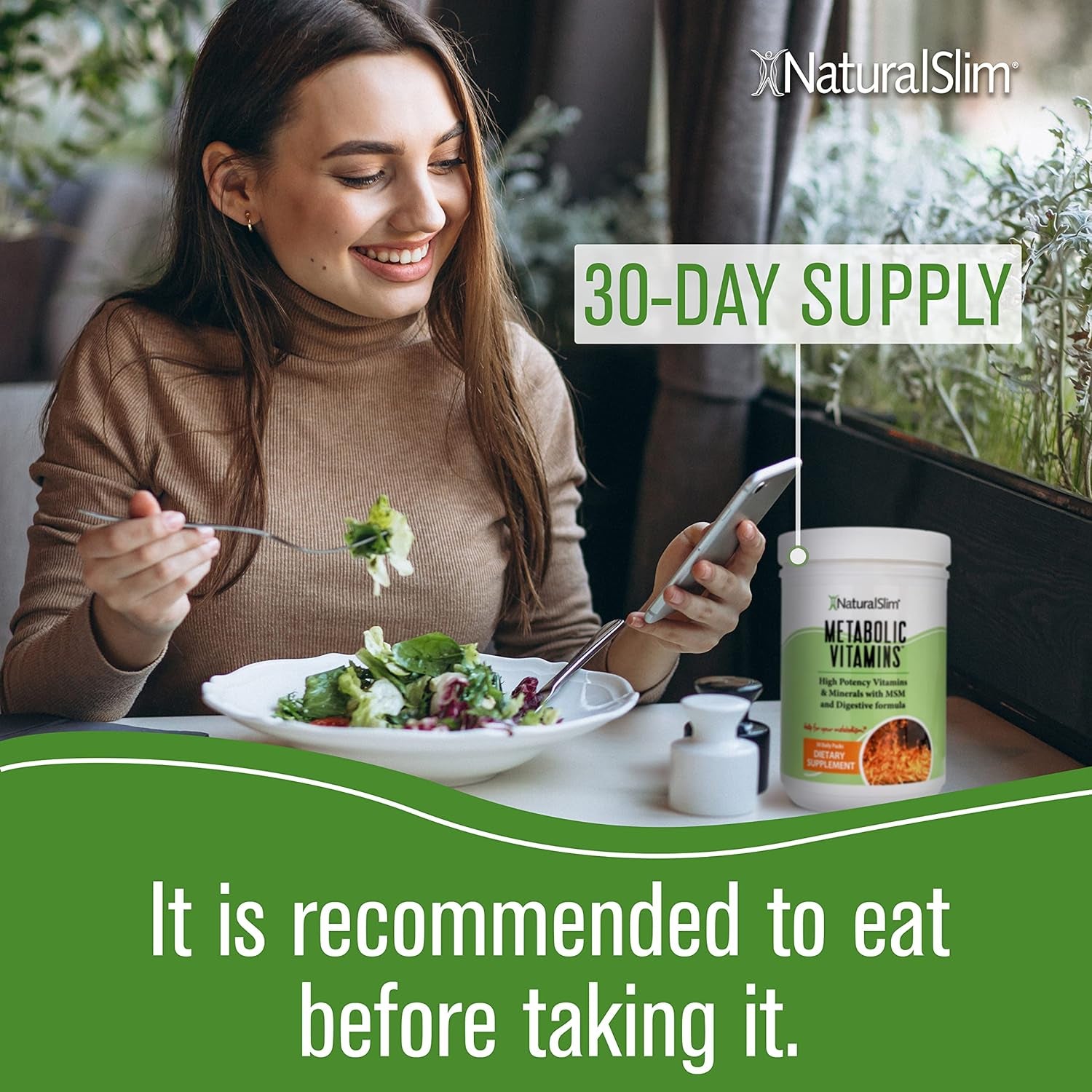 Naturalslim Metabolic Vitamins - Combination of High Potency Multivitamins, Minerals - Energy & Metabolism Support