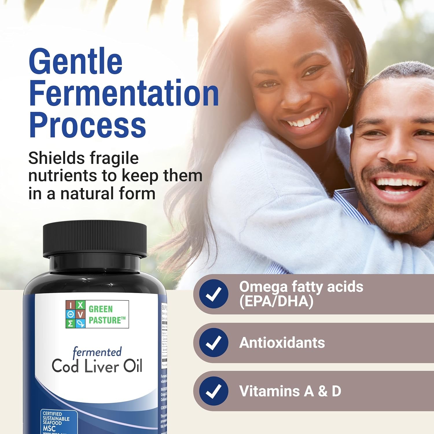 Green Pasture Fermented Cod Liver Oil Orange Flavor 120 Caps