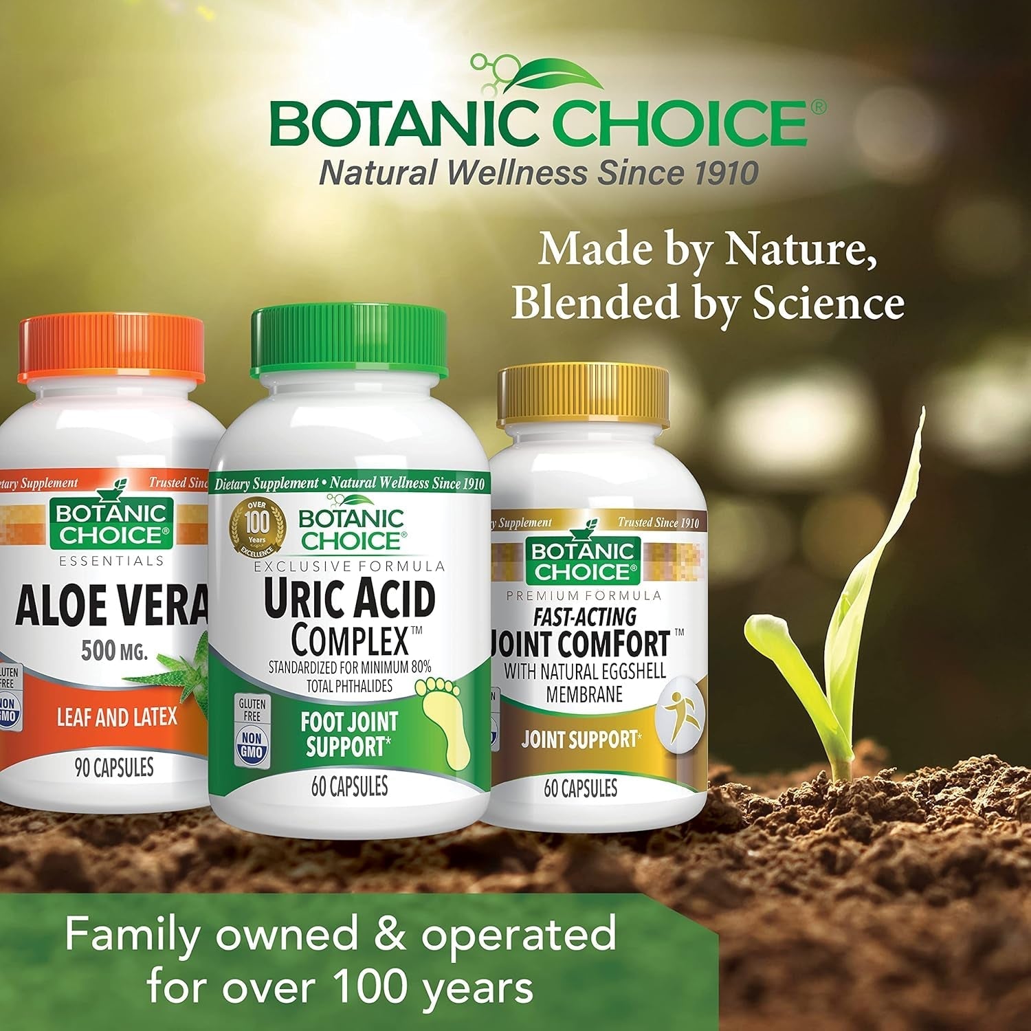 Botanic Choice Uric Acid Complex Supplement - Foot Joint Support 60 Caps