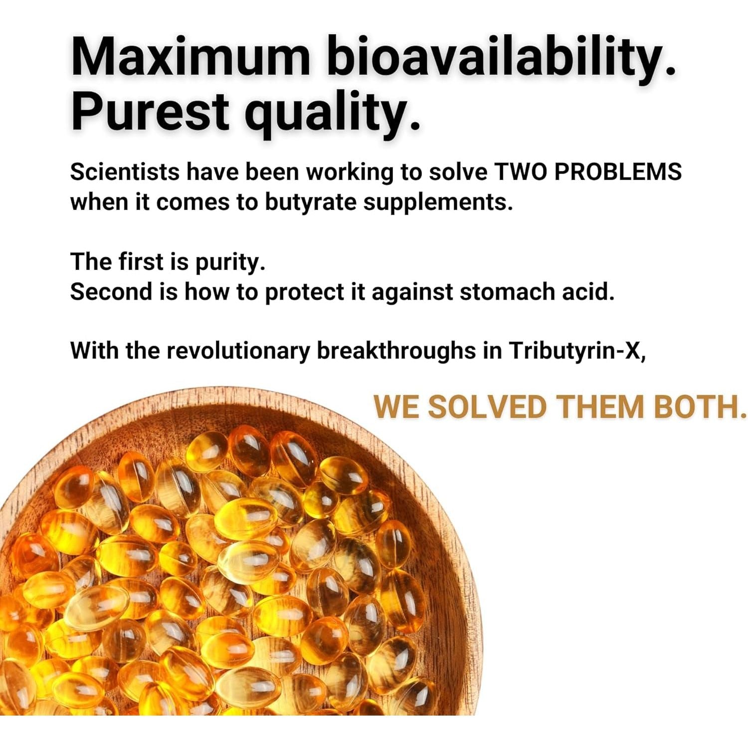 Tributyrin-X | Histamine and Leaky Gut Support | 99% Pure W/Zero Odor | 90 Servings