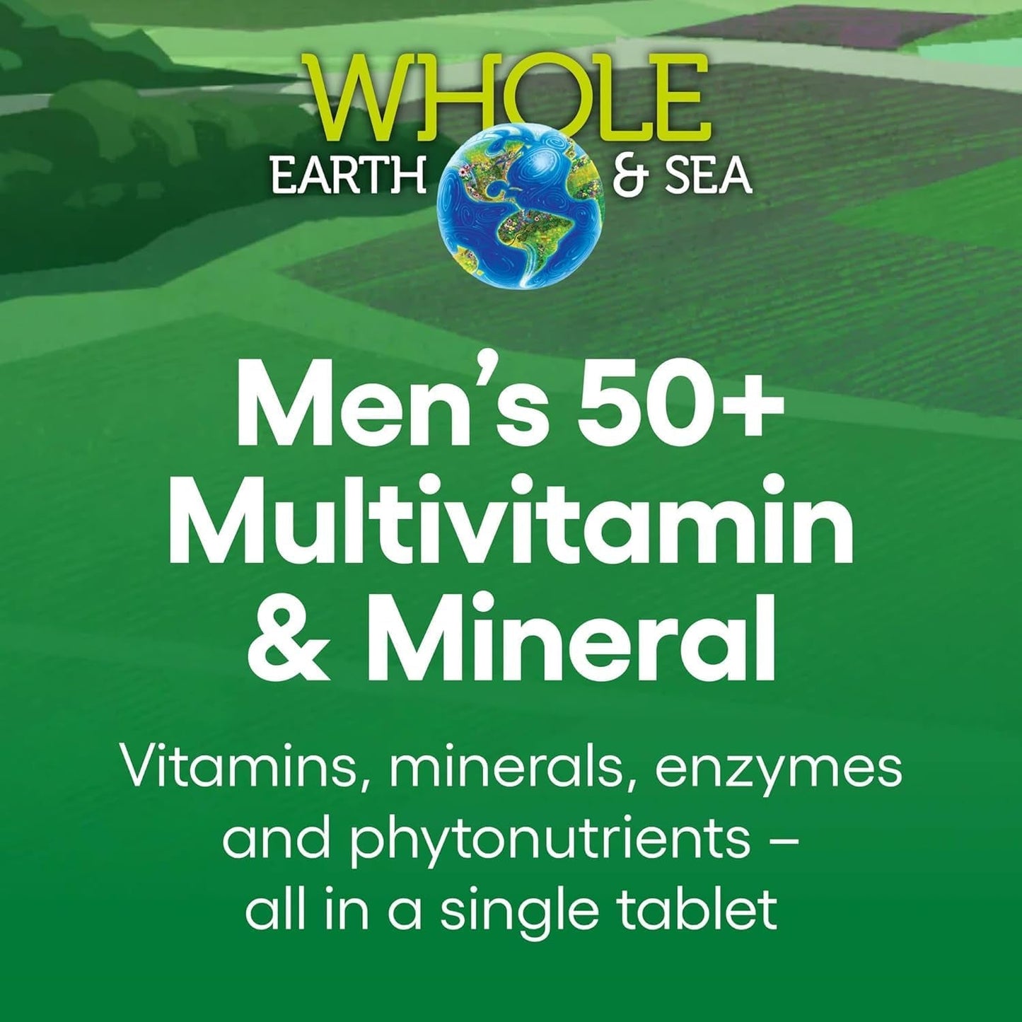 Natural Factors Whole Earth & Sea Men'S 50+ Multivitamin & Mineral, 120 Tablets
