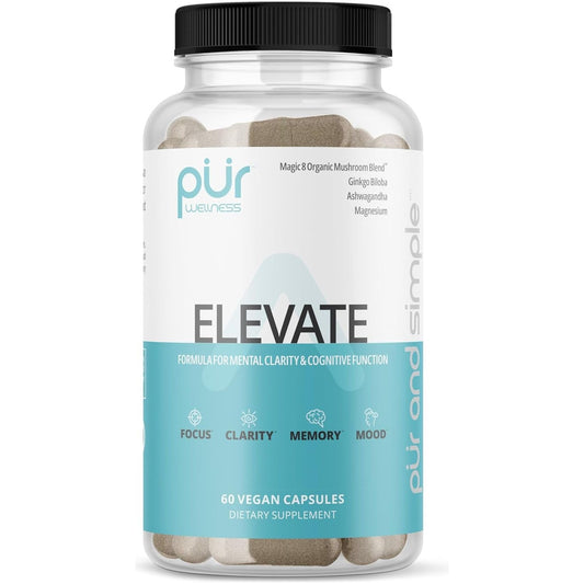 PUR Wellness Elevate Nootropic Brain Supplement for Focus, Clarity, Memory and Mood