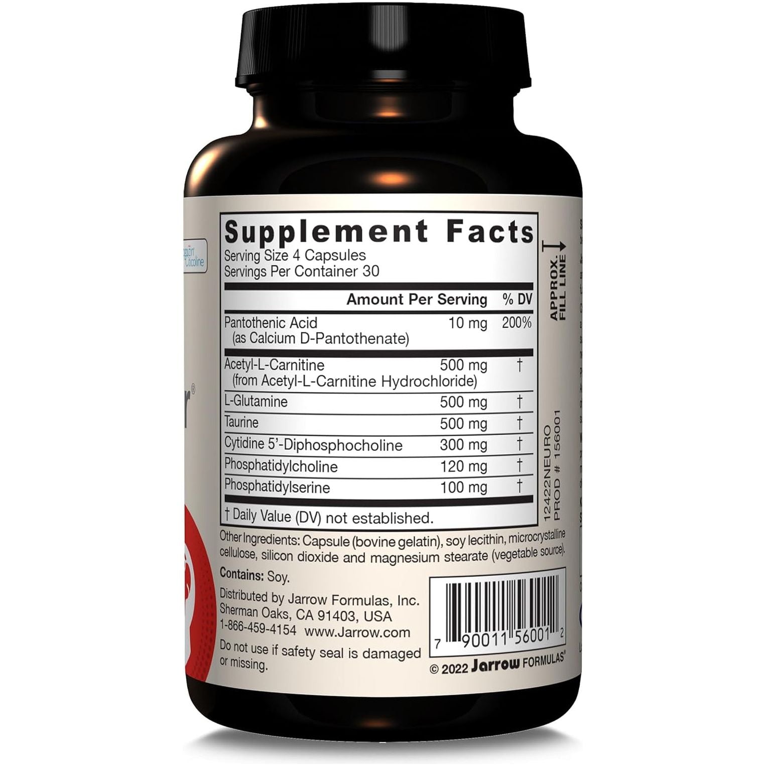 Jarrow Formulas Neuro Optimizer with 7 Neuro-Nutrient Ingredients for Brain Health and Antioxidant Support, 120 Capsules