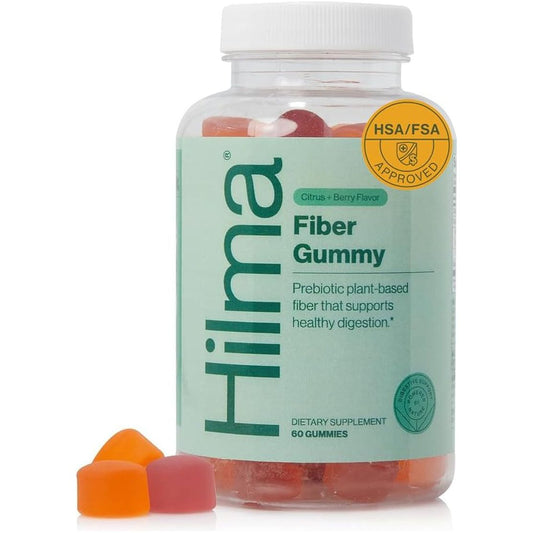 Hilma Prebiotic Fiber Gummies, Supports Gut Health for Women and Promotes Regularity 60 Count