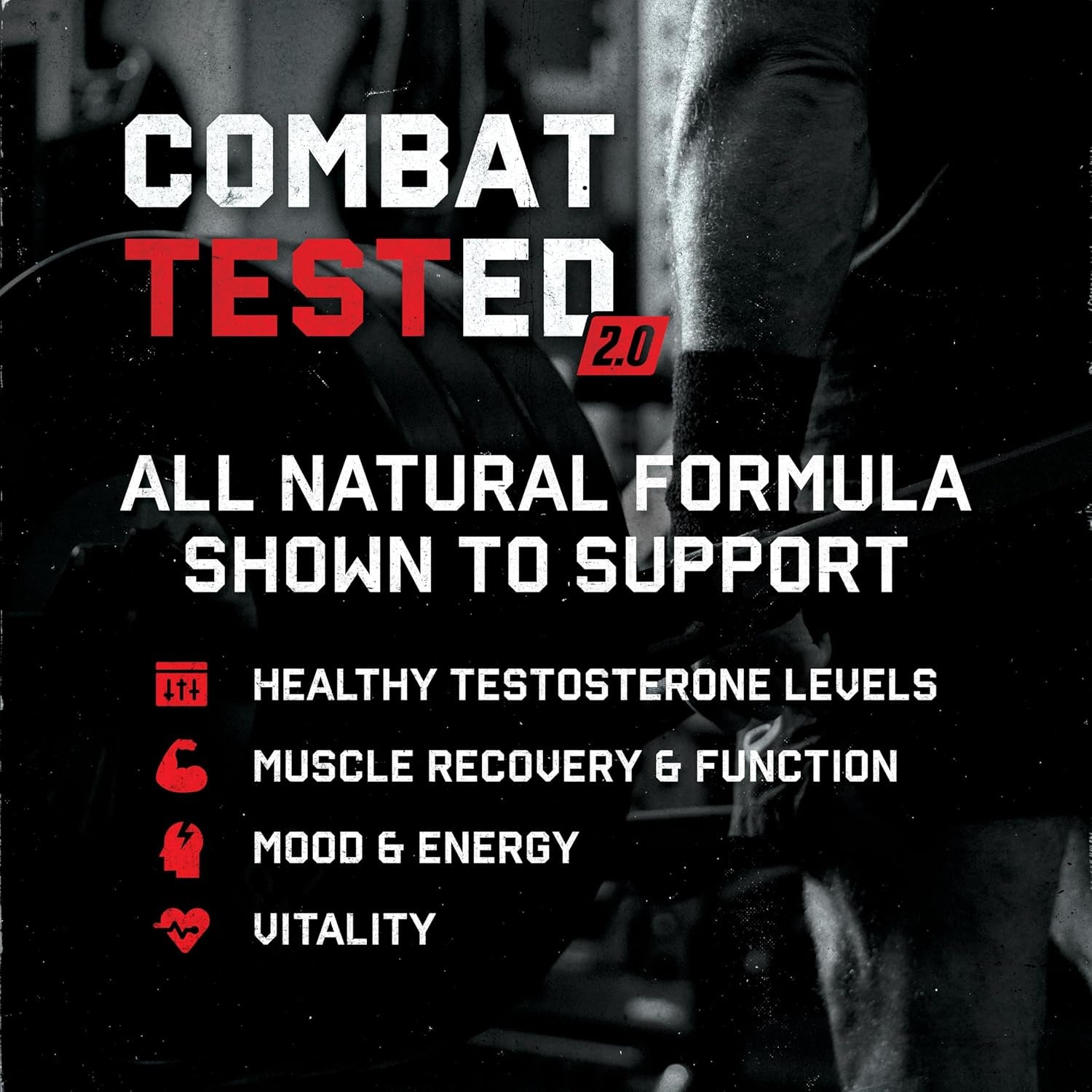 Jocko Fuel Test Booster for Men - Natural Endurance, Stamina, & Strength Booster (30 Servings)