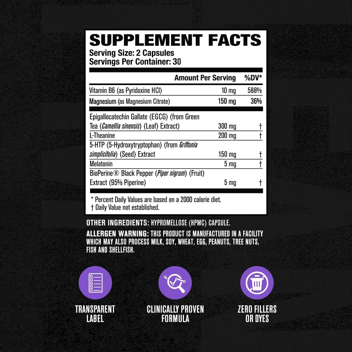 Jacked Factory Lean PM Night Time Fat Burner, Sleep Aid Supplement 60 Pills