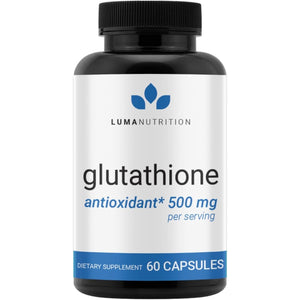 Premium Glutathione - Reduced Glutathione 500Mg - Antioxidant Support - Liver Support - 60 Capsules