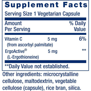 Life Extension Essential Youth L-Ergothioneine – Promotes Longevity & Healthy Aging –  5 Mg – 30 Vegetarian Capsules