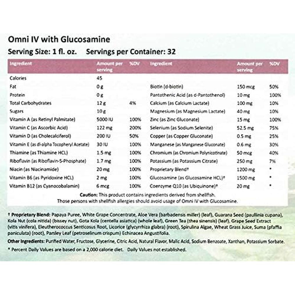 Omni IV with Glucosamine and Co-Q10, 32 Oz