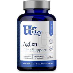 Agilen | Joint Support Supplement W/Glucosamine & Chondroitin | Hyaluronic Acid  | 90 Capsules | 3Rd Party Tested