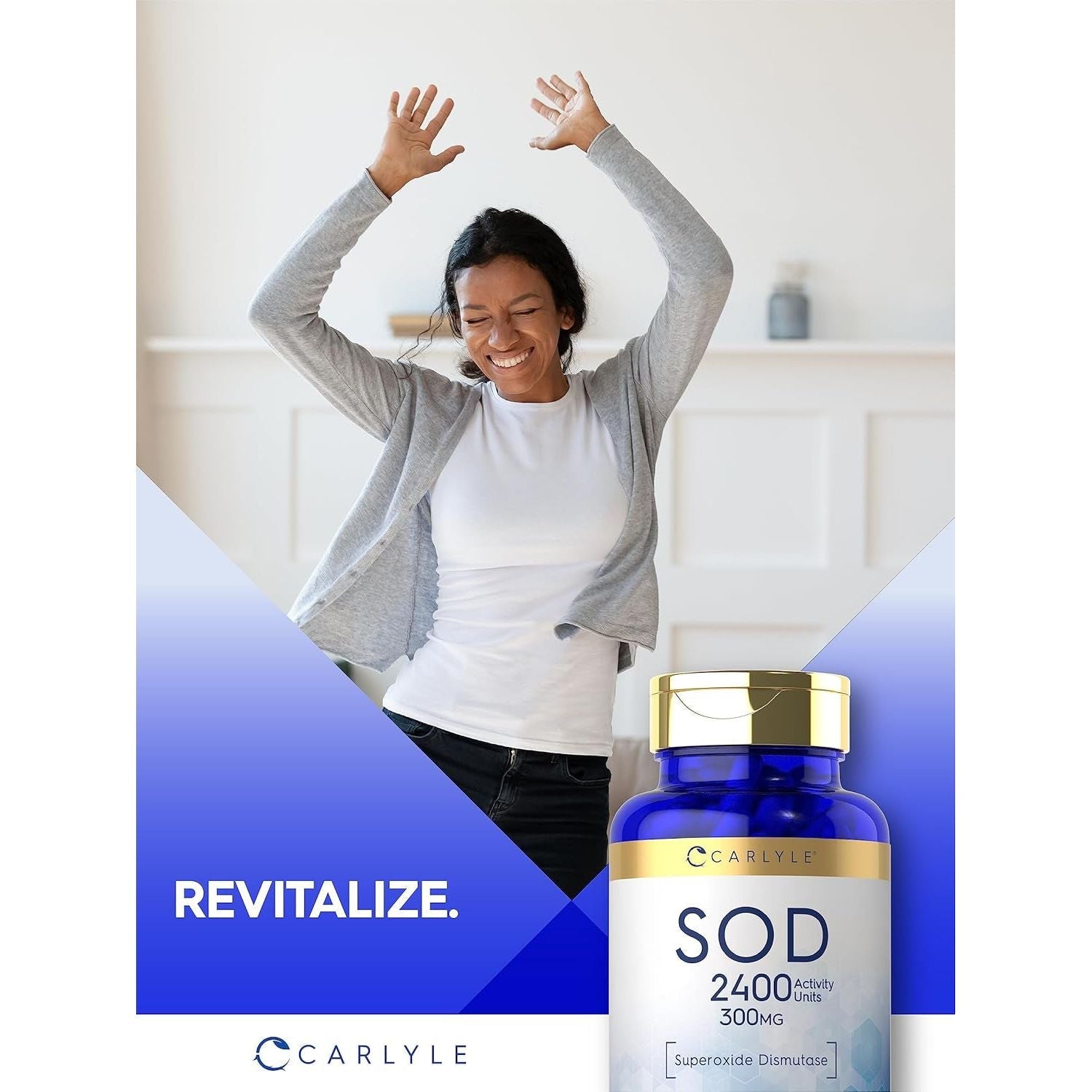 Carlyle S.O.D. Supplement Capsules | 300Mg | 120 Count | Superoxide Dismutase | Non-Gmo and Gluten Free