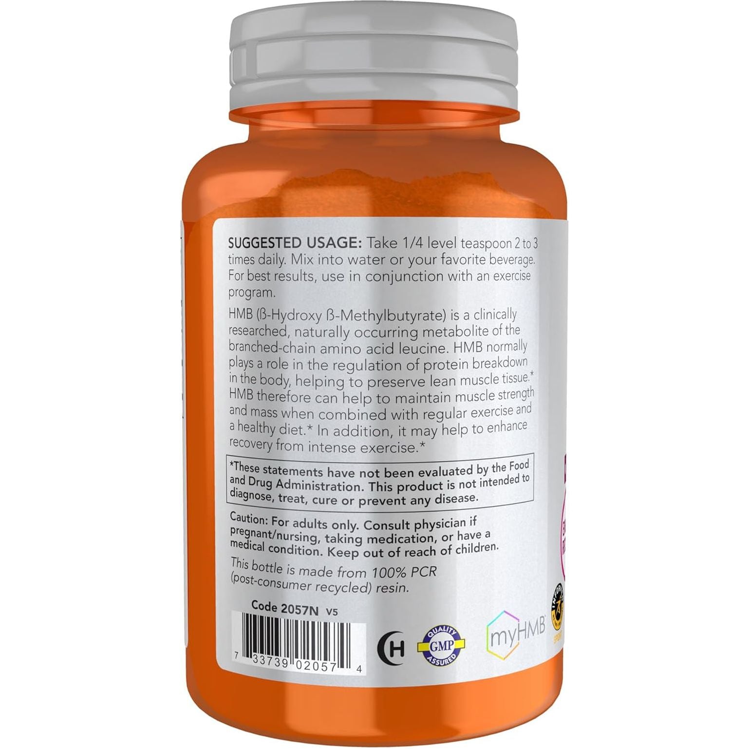 NOW Foods Sports Nutrition, HMB (Β-Hydroxy Β-Methylbutyrate)Powder, Sports Recovery*, 90 Grams