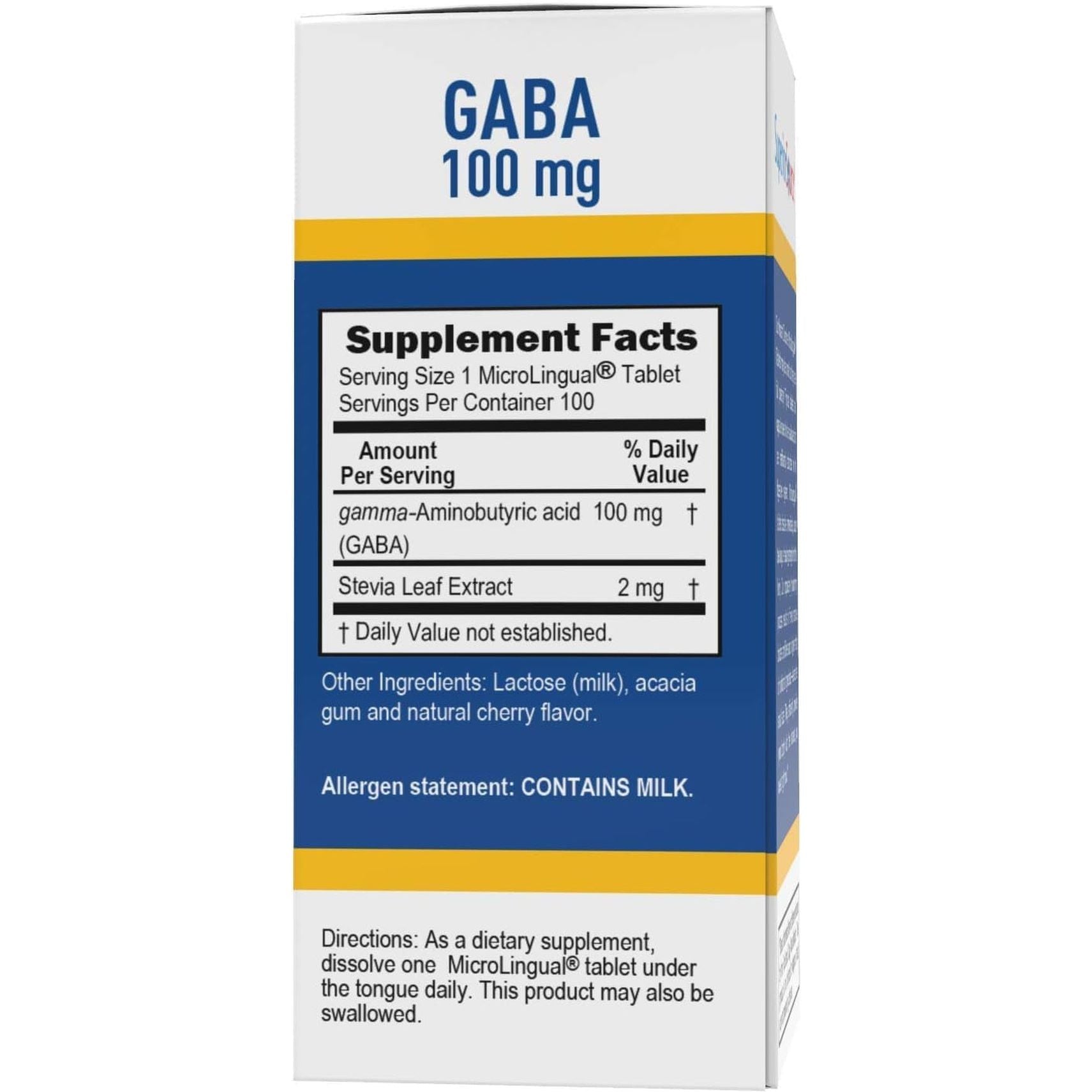 Superior Source GABA 100 Mg, Brain Health Support, Promotes a Relaxing Effect & Positive Mood, Stress & Sleep Support 100 Count
