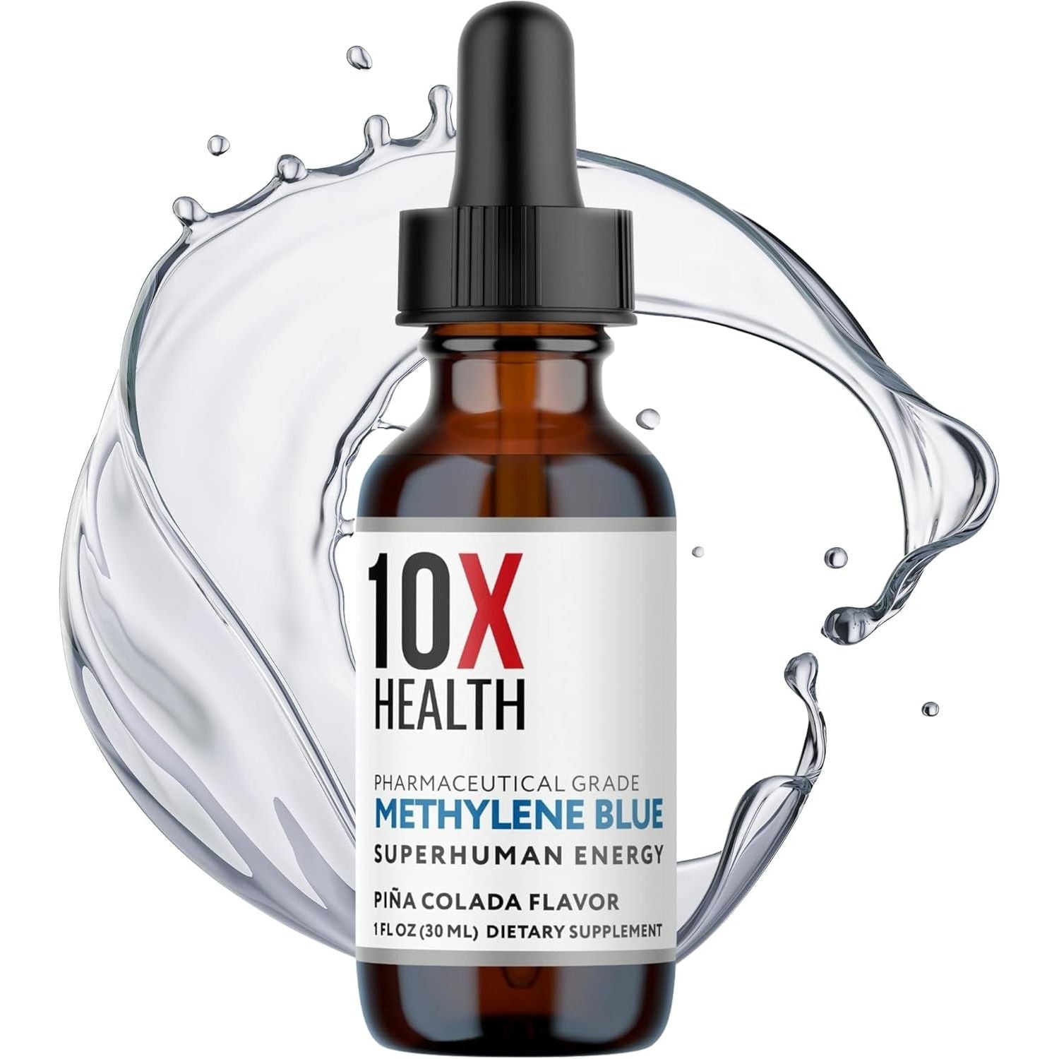 10X Health Superhuman Energy Methylene Blue Pharmaceutical Grade Liquid Drops with Black Pepper Extract (30 Ml)