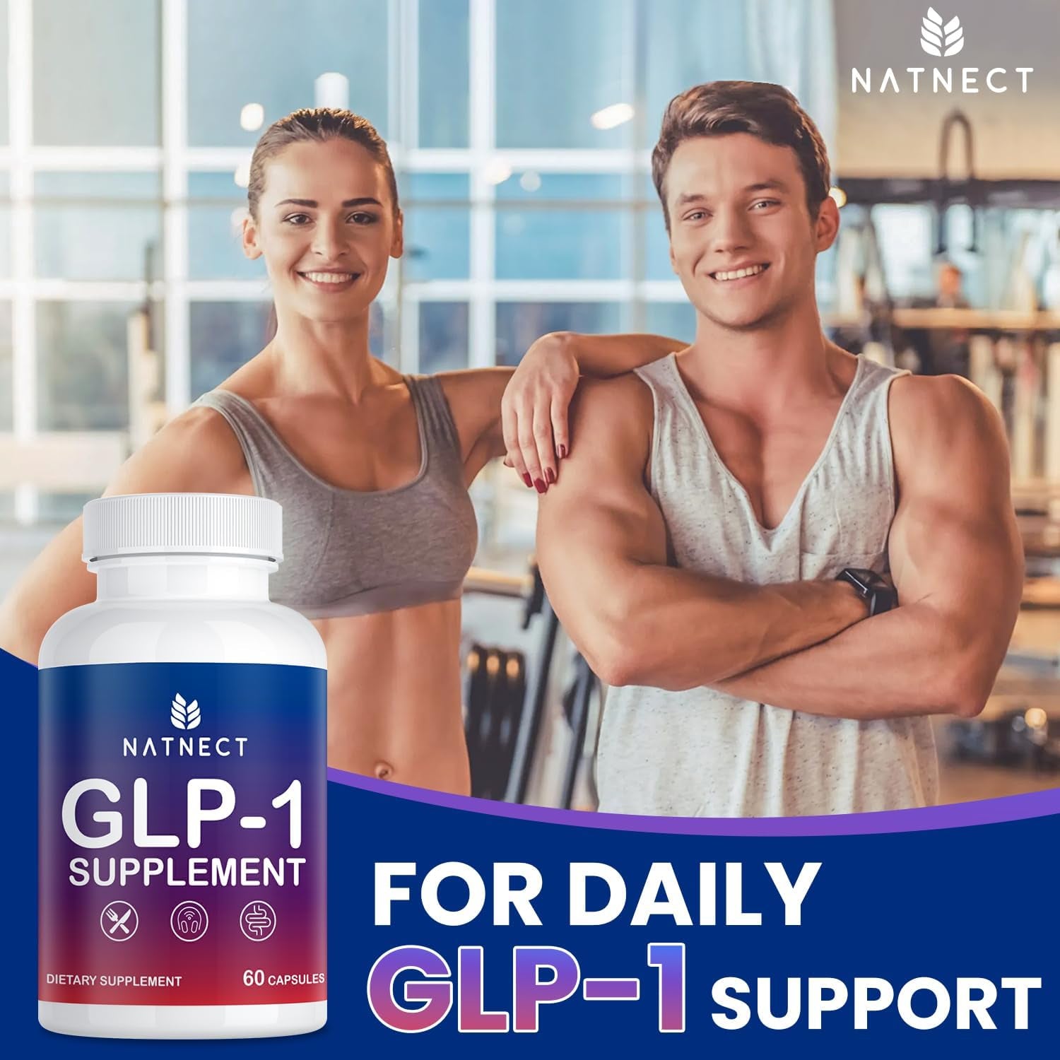 GLP-1 Supplement Support for Metabolic, Energy (60 Capsules)