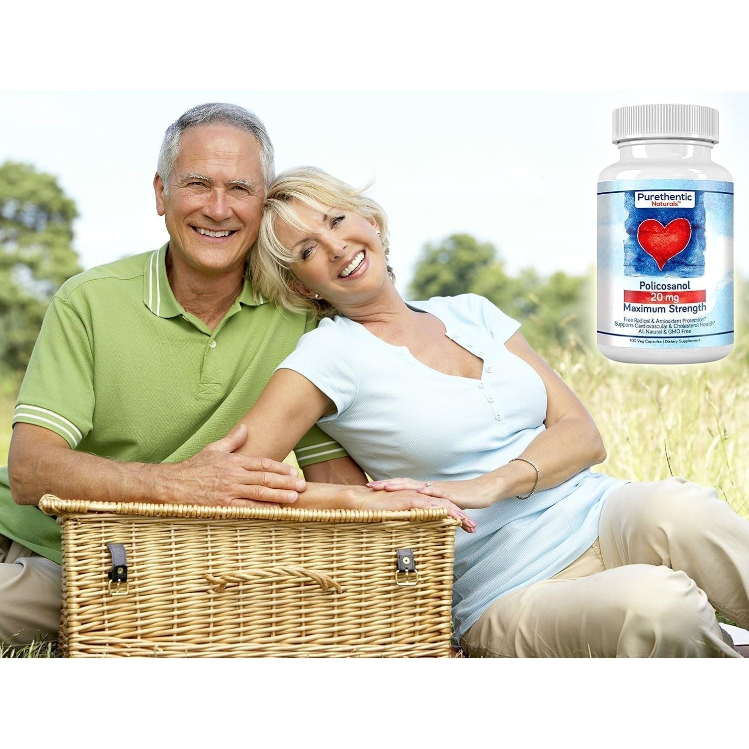 Purethentic Naturals Policosanol 20Mg | Supports Cardiovascular & Cholesterol Health* 100 Veg Capsules