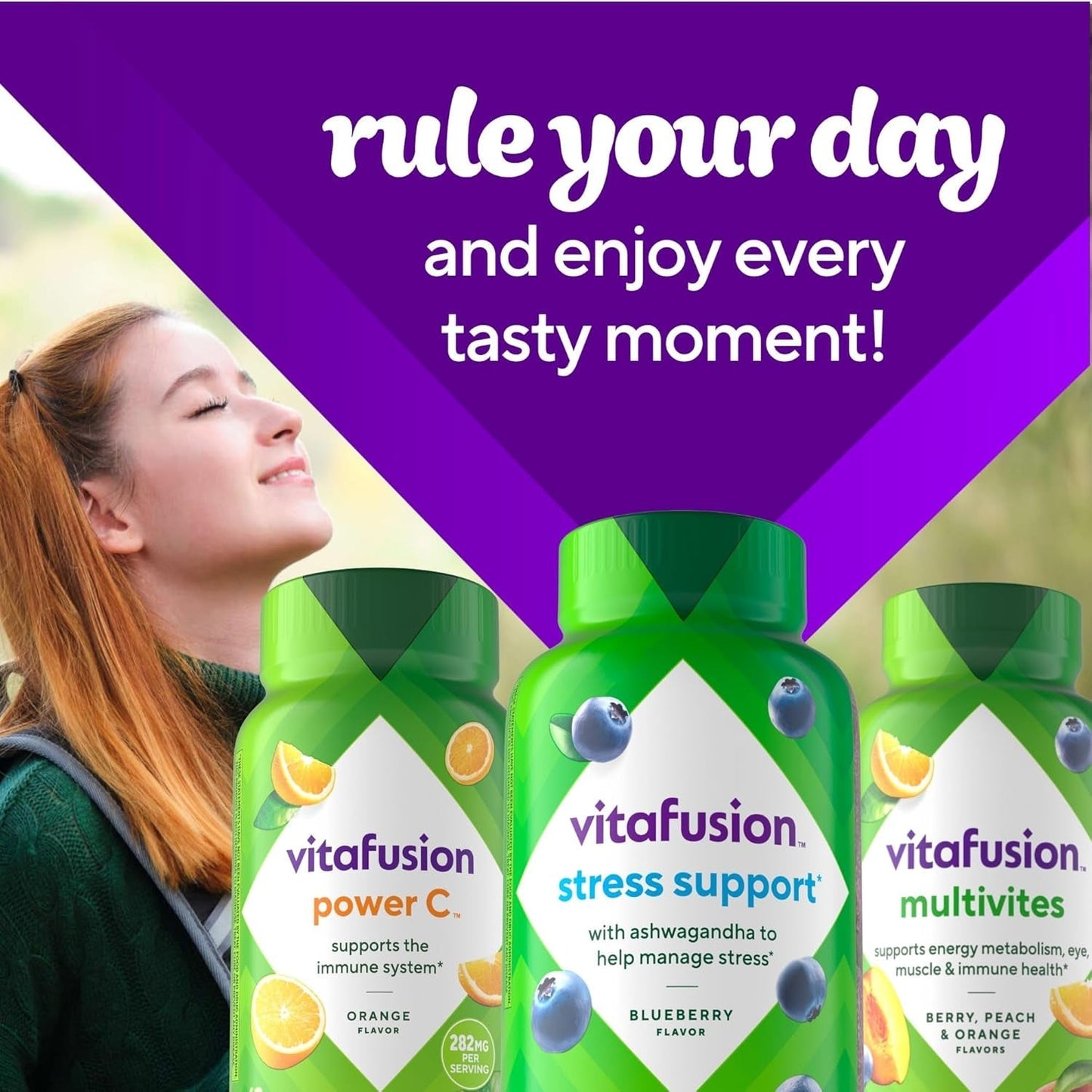 Vitafusion Ashwagandha Gummies –Clinically Shown Adaptogen Sensoril Ashwagandha 125Mg– Help Manage Stress 60 Count