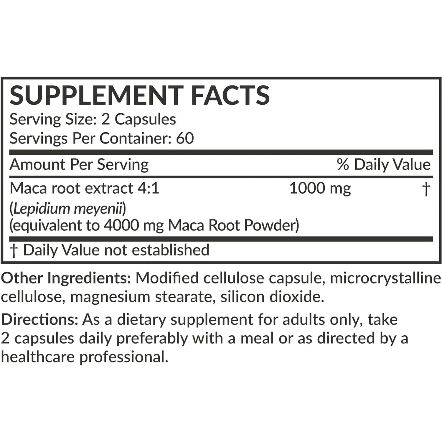 Futurebiotics Maca Root Extra Strength 4000 MG Supports Energy, Stamina & Reproductive Health, 120 Vegetarian Capsules