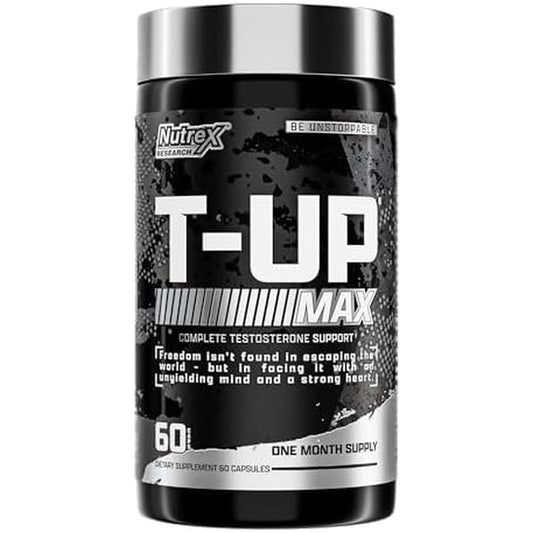Nutrex Research T-UP Testosterone Booster Supplement for Men - Increase Levels, Boost Strength & Recovery - 60 Capsules