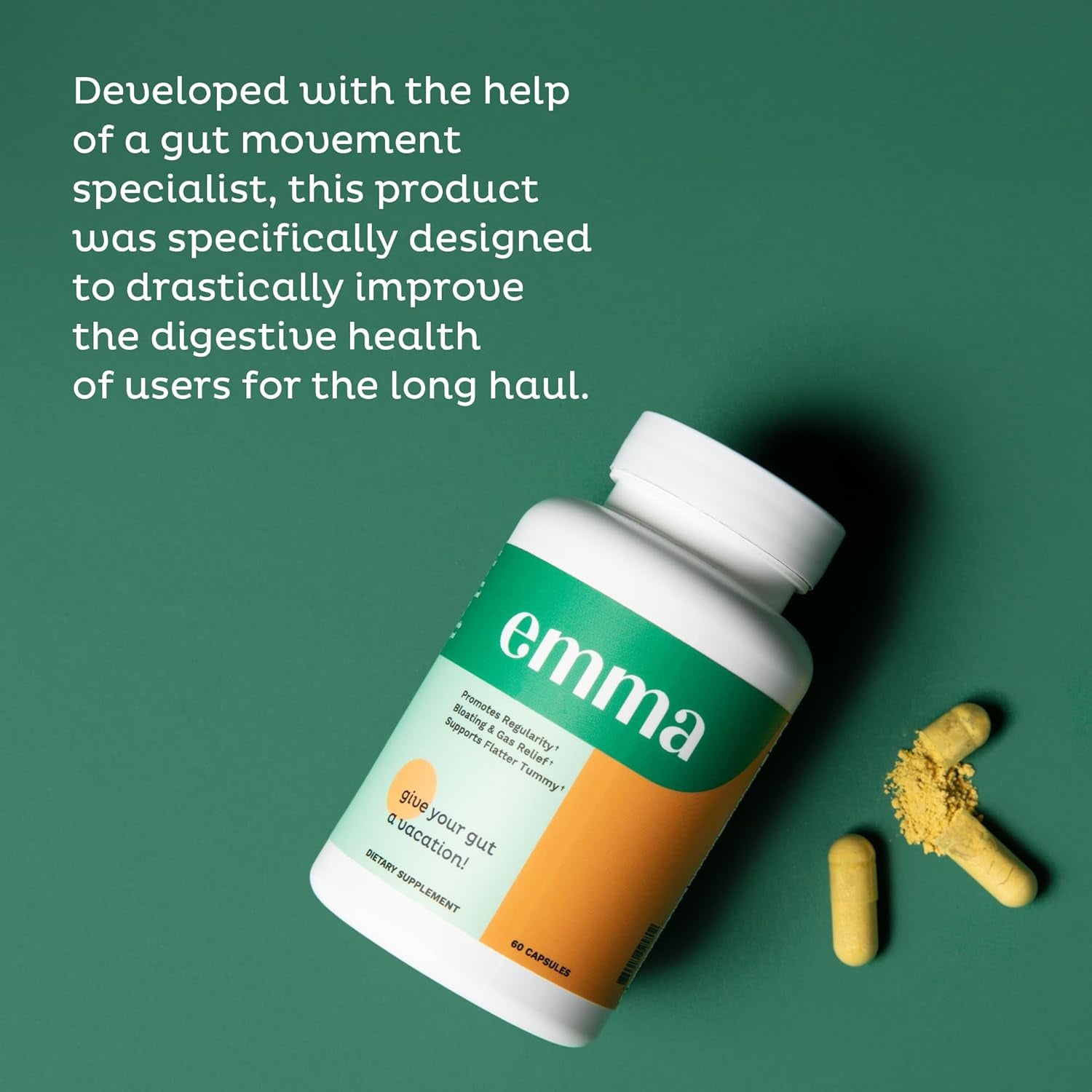Emma Doctors Endorsed Gut Health Supplement - Gut Health & Colon Cleanse Formula 60 Capsules 