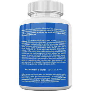 Addrell Energy Stimulant Pills- Natural Nootropic Brain Supplement Alternative Pill & Study Supplements - 60 Capsules