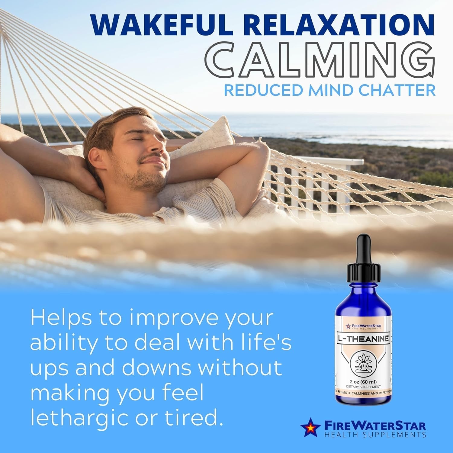 FWS L Theanine Liquid Drops, 200Mg - Helps to Promote Calmness, Relaxation, Improved Mood, Restful Sleep, for Adults and Kids