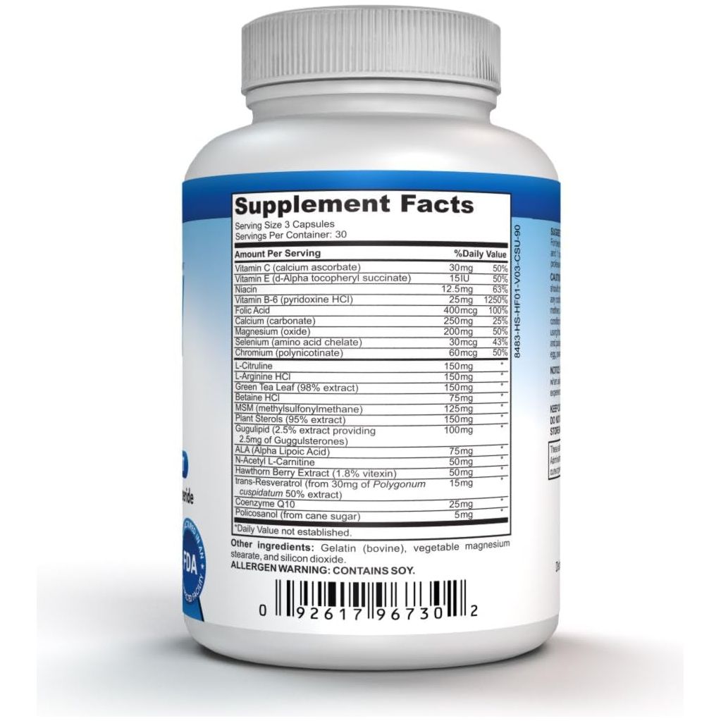 Nutrapro Healthy Heart - Artery Cleanse & Protect. Supports Healthy Cholesterol and Triglyceride. GMP Certified