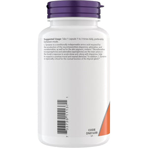 Now Supplements - L-Tyrosine Supplement, 750Mg for Neurotransmitter Support & Mental Alertness 180 Capsules