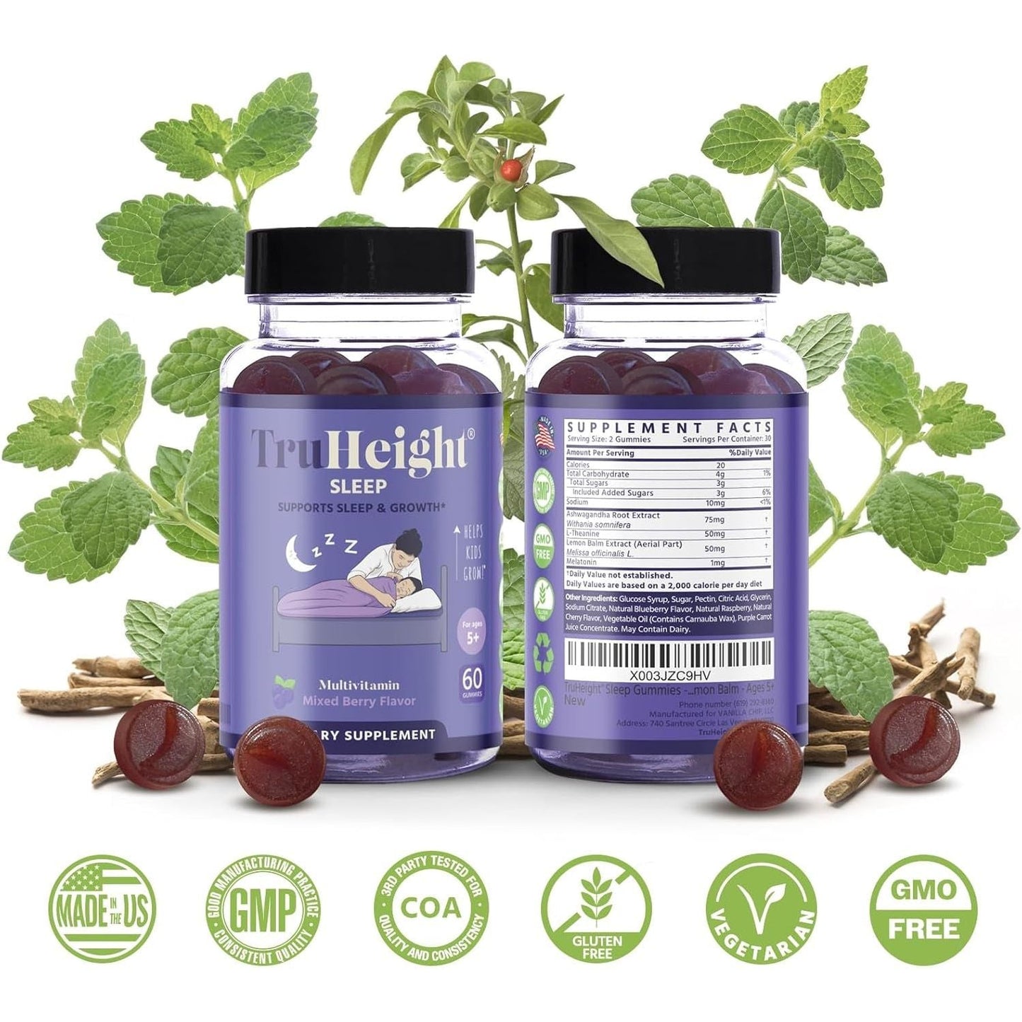 Truheight Sleep Gummies - Kids & Teen Natural Sleep Aid