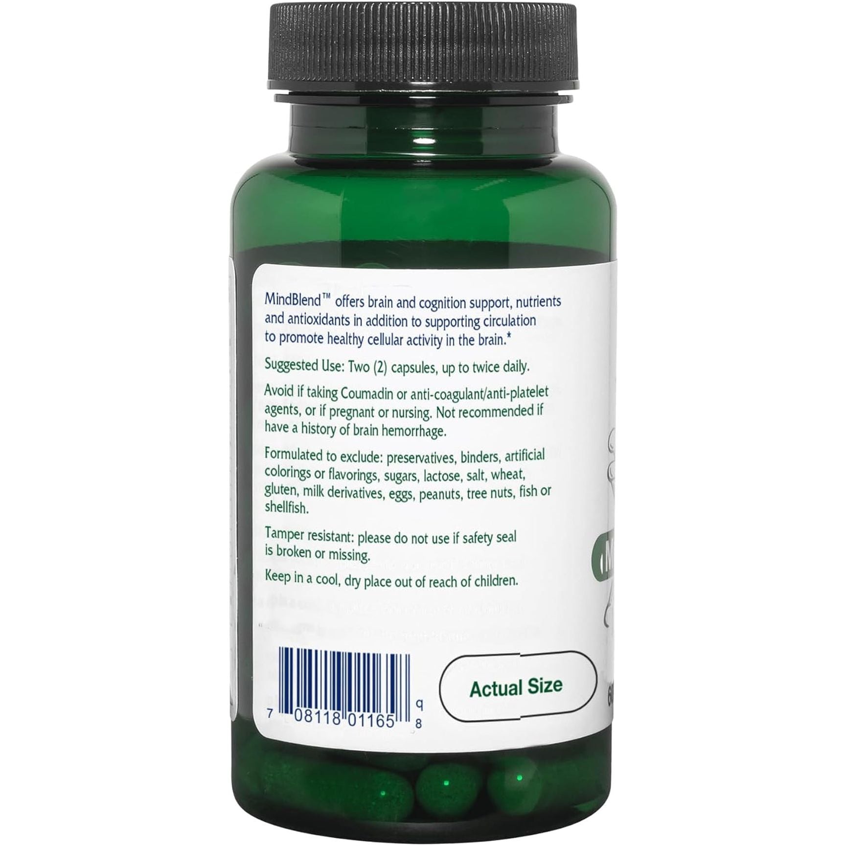 Vitanica Mindblend, Brain Support, Vegan, 60 Capsules