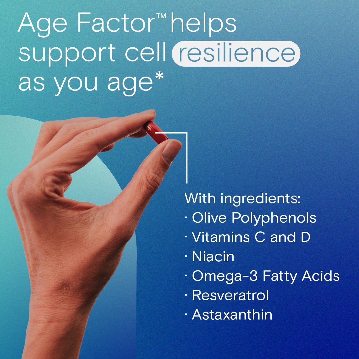 One a Day Age Factor Cell Defense-Cell Health Supplement to Support Healthy Aging Journey, 30 Softgels