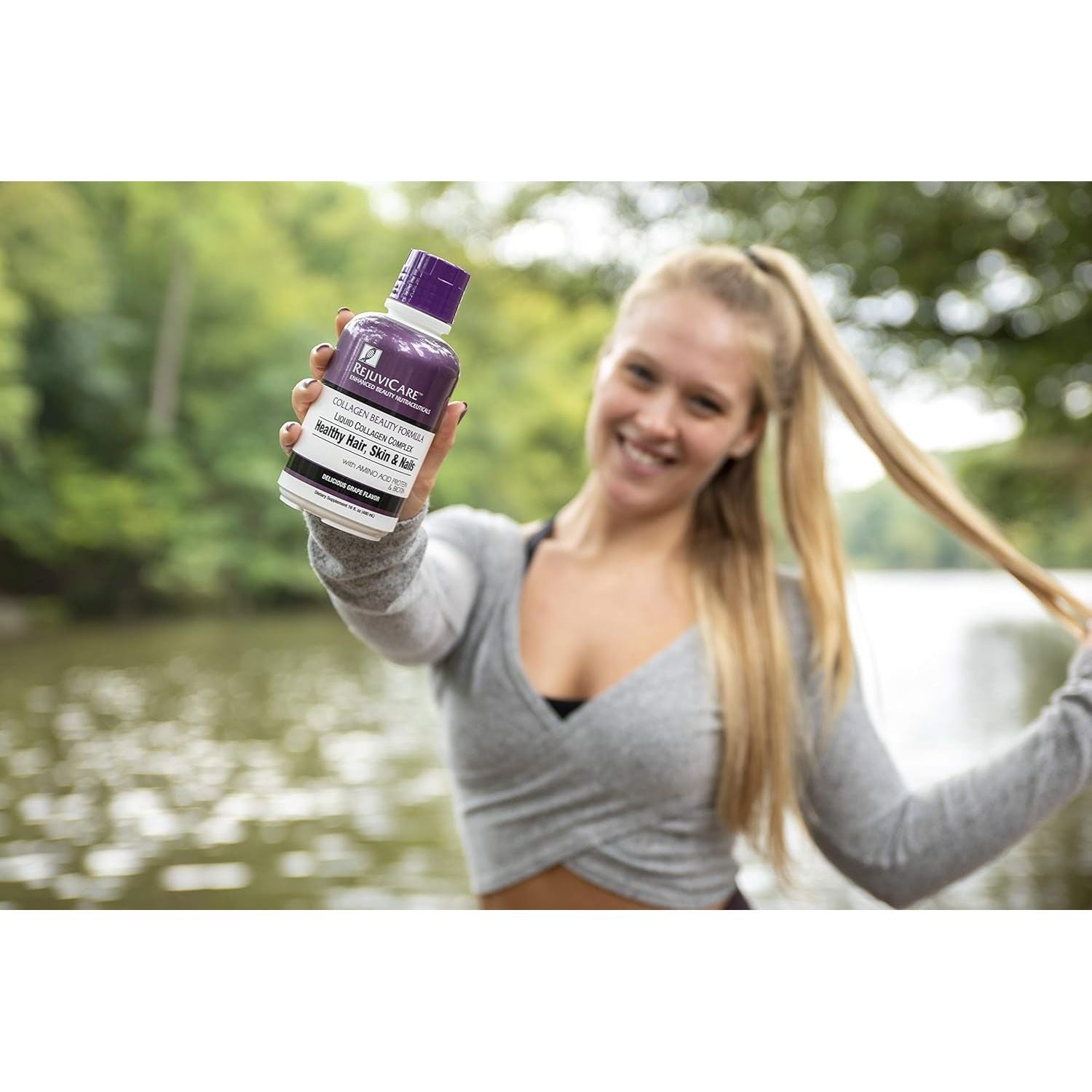 Rejuvicare Liquid Collagen Beauty Formula with Amino Acids, Protein and Biotin, 16 Oz ,32 Servings