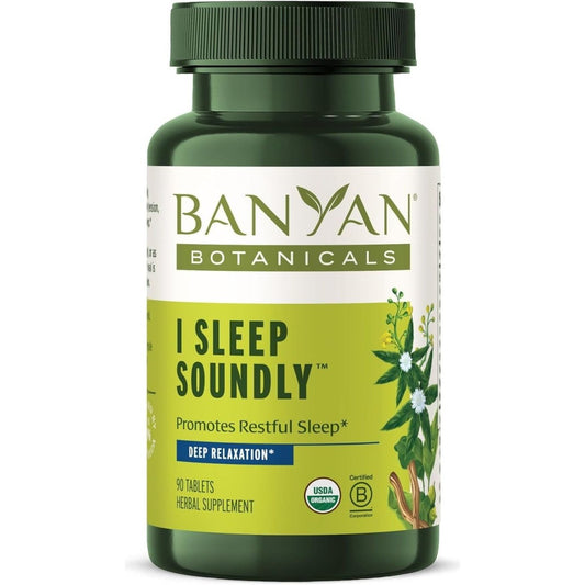 Banyan Botanicals I Sleep Soundly – Organic Herbal Sleep Supplement 90 Tablets - Suppviv